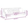 Sofa Bed with Armrests Light Grey Velvet