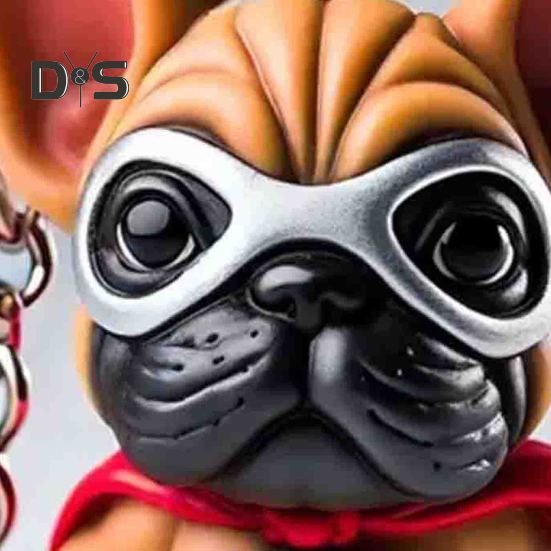 Llavero con colgante de cachorro, de resina acrílica, para bolso de coche, compacto, portátil, versátil, resistente y duradero.