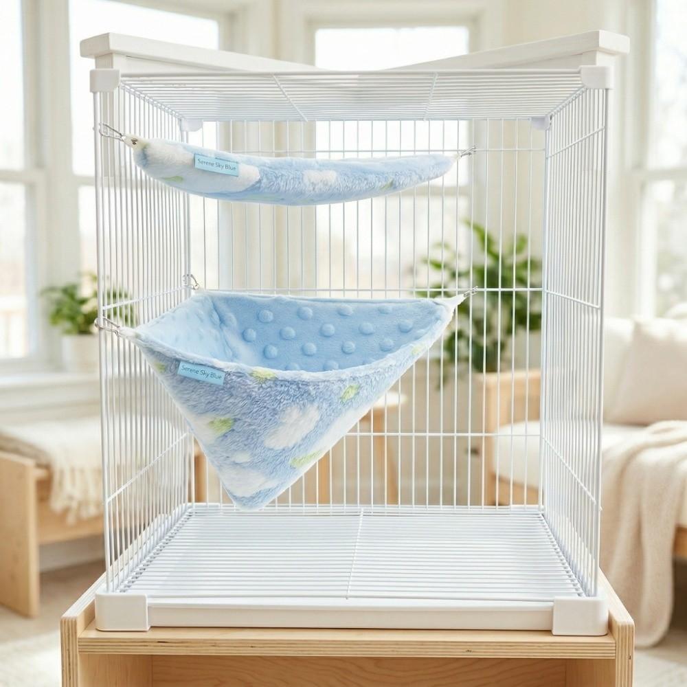 2Pcs/Set Breathable Pet Hammock Comfort Hamster Cage Cage Accessory Squirrel Beds  Hamster