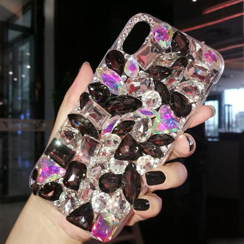 Bling Jewelled Diamond Pendant Case For Samsung Z Flip 4 Z Fold 4 S23 S22 S21 Ultra A13 A23 A33 A53 A12 A22 A32 A52/iphone 14 13 12 11/Redmi 10 9 9A 9