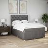 Box Spring Bed with Mattress Taupe 160 X 200 Cm Fabric