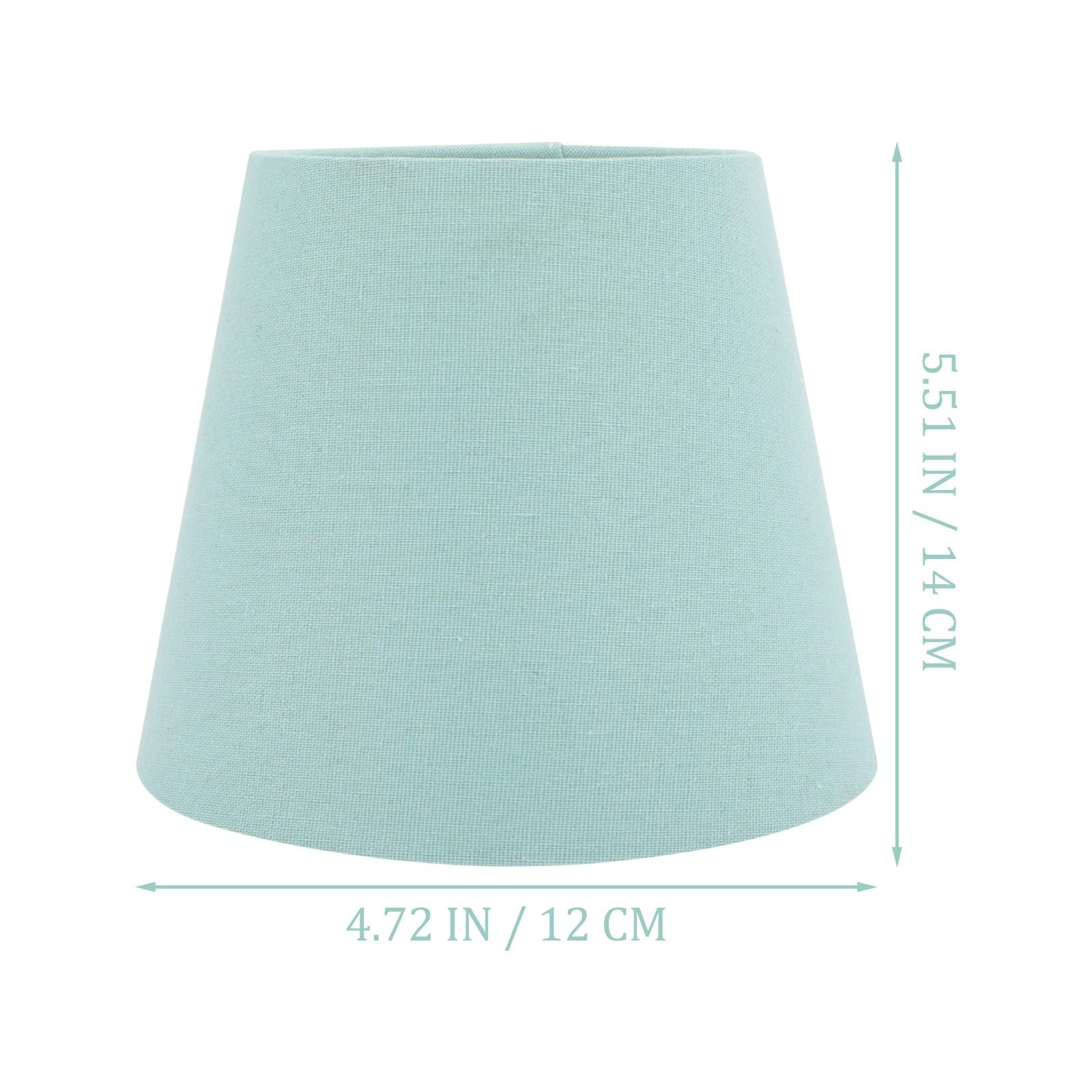 

Small Cone Round Lamp Shade E14 Base Vintage Table Lamp Cover Indoor Light Cloth Lampshade for Desk Bedside Nightstand Modern зелёный