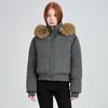 Women's 2025 Winter Faux Fur Hooded Down Cotton Puffer Coat