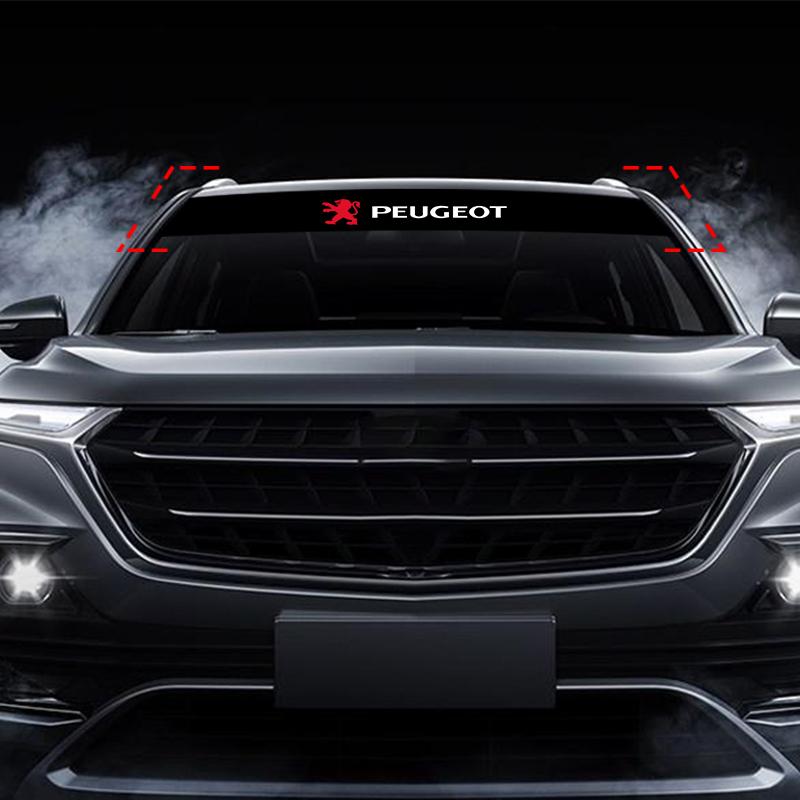 Car Front Windshield Stickers Front and Rear Decorative Emblem For Peugeot 308 408 508 RCZ 208 3008 2008 206 207 108 406 407 408 206 207 208 306 307