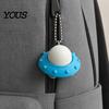 UFO Shaped Toy 3D Printed Decompression Toy, Creative Flying Saucer Fidget Pendant with Safe PLA Metal Bead Chain for Stress Relief, Anxiety