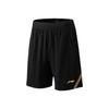 Badminton Series Color Block Mid-Rise Breathable Versatile Five-Point Sports Shorts Unisex Shorts Black AAPV041-1