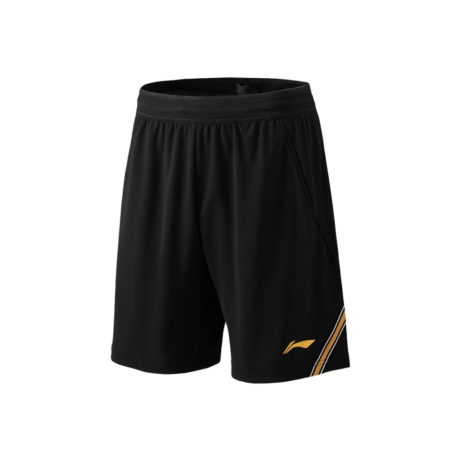 

Li-Ning Badminton Series Color Block Mid-Rise Breathable Versatile Five-Point Sports Shorts Unisex Shorts Black AAPV041-1