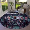 Chainsaw Man Round Area Rug Carpet Rug For Living Room Bedroom Sofa Playroom Decor Nonslip Floor Mat