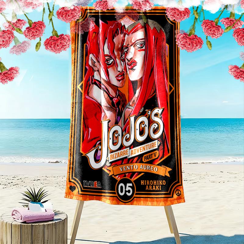 Vento Aureo: Duo's Epic Journey beach towel beach soft seaside Absorbent bath towel quick-drying swim towel beach towel Outdoor picnic beach mat