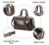Fashionable Genuine Leather Women's Crossbody Handbag with Metal Hinges, Full-Grain Lambskin, Small Shoulder Bag
