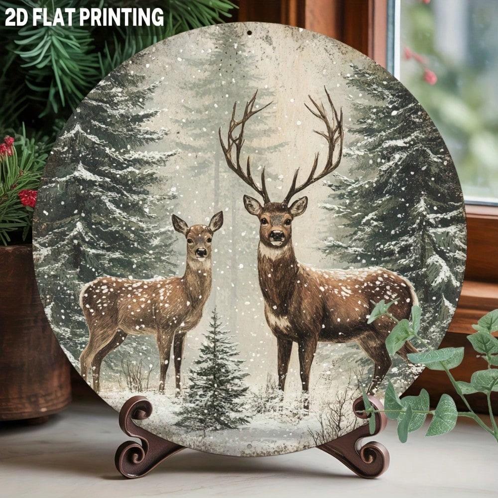 Round Metal Wall Art for Living Room Study Hallway Decor