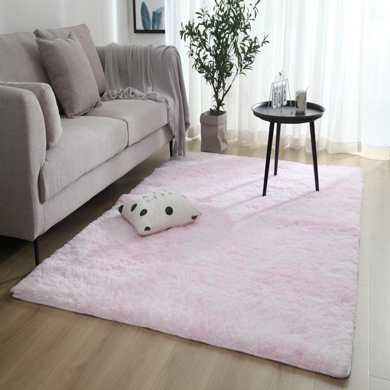 Cross-Border Minimalist Gradient Tie-Dye Long Pile Washable Carpet for Living Room, Bedroom, or Coffee Table.