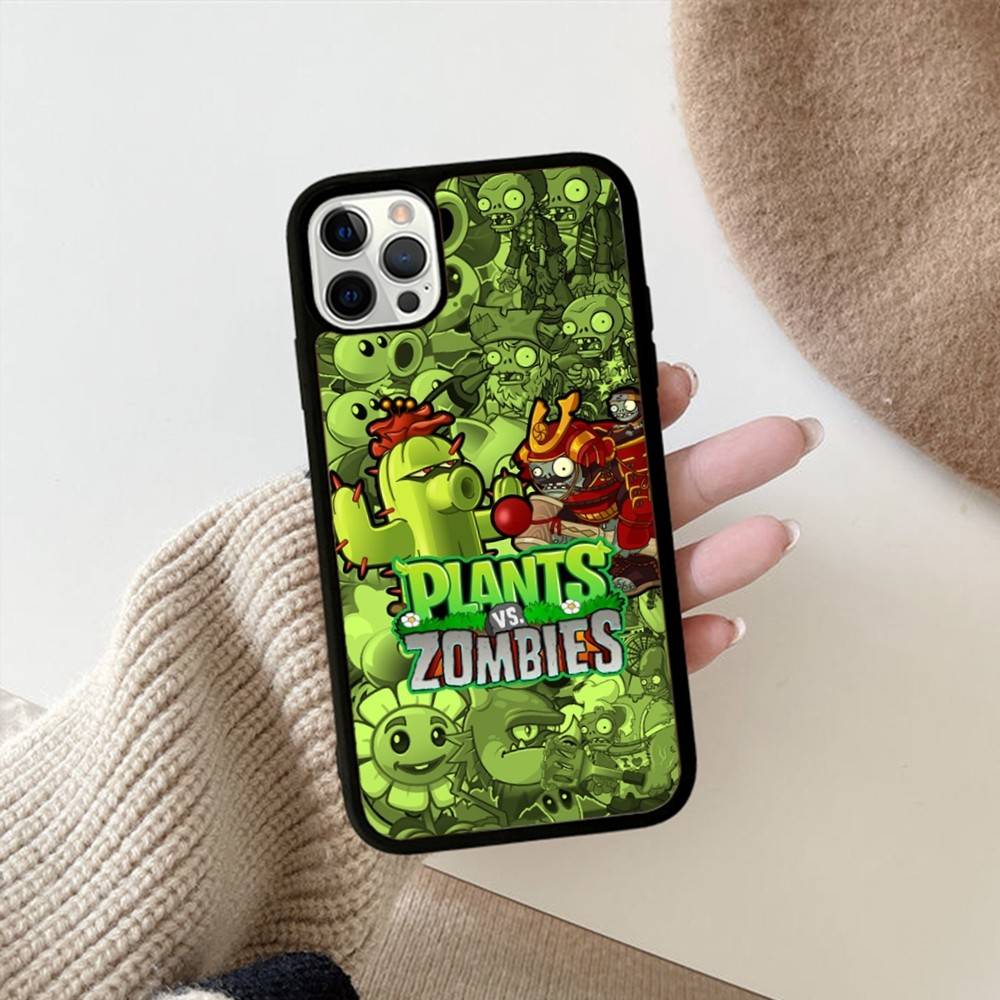 Game P-Plants Z-Zombies For Iphone 17 Air 16 15 14 13 12 11 Pro Max TPU+PC Plus Shockproof Back Phone Cover