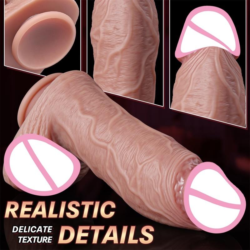 Super Thick Realistic Skin Dildos for Anal Huge Sex Toys Silicone Woman Vagina Adult Masturbator Cock Gay Big Dick Butt plug 18+