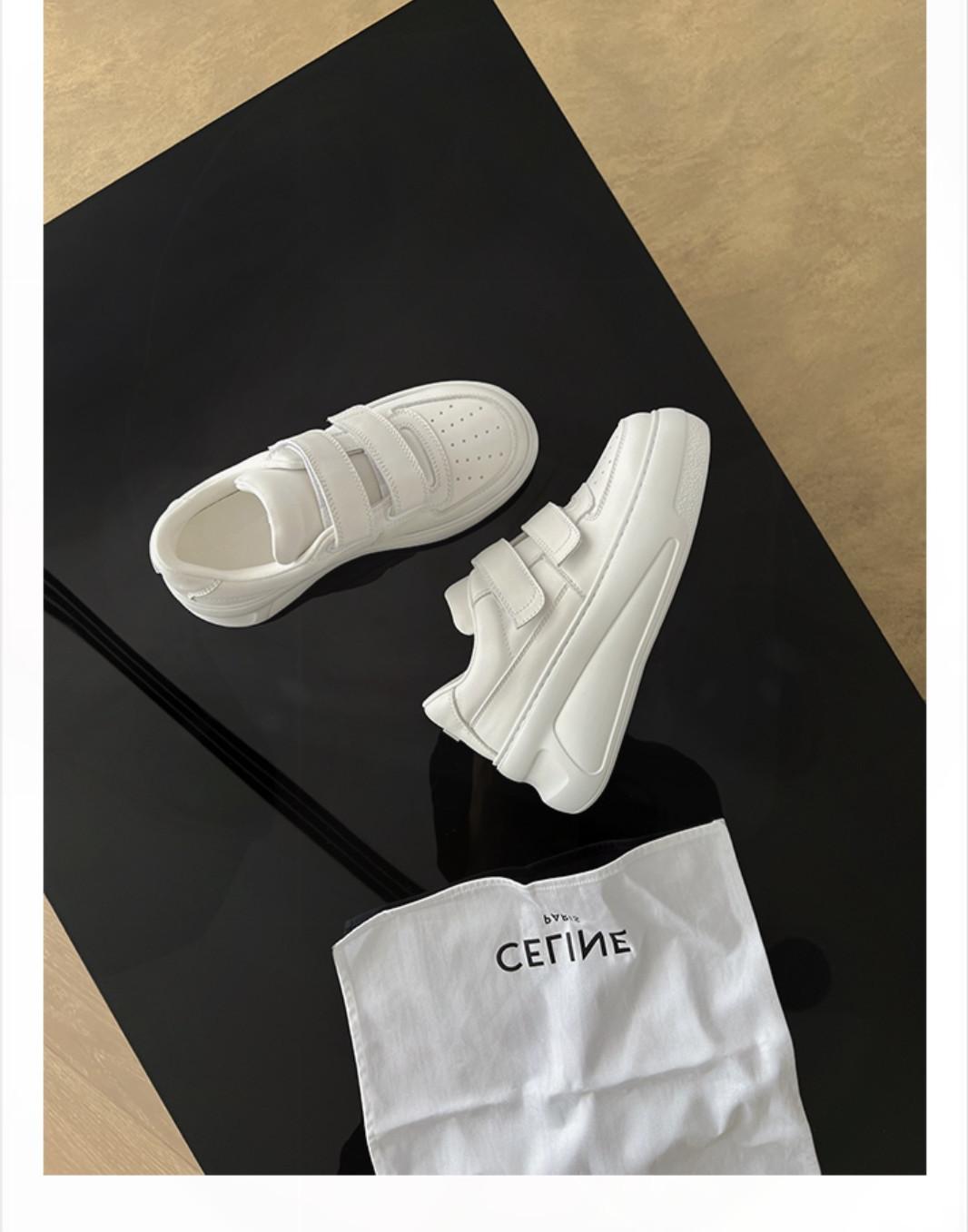 

Мягкая коровья кожа~ Натуральная кожа, уменьшающая возраст, липучка, толстая подошва, маленькие белые туфли, женские, осенние новинки, универсальные, увеличивающие рост, спортивные и повседневные 40 белый