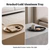 Decorative Aluminum Tray | Smooth Electroplated Finish, contemporary minimalist Style, Metal