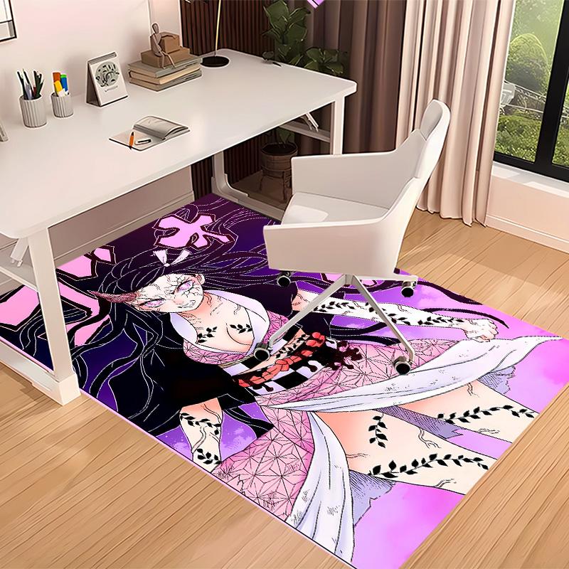 Demon Slayer Nezuko2 Printed Absorbent Washable Carpet, Non-Slip Bathroom Mats, Kitchen Rugs, Yoga Mat,Living Room Entrance, Camping Picnic Rugs