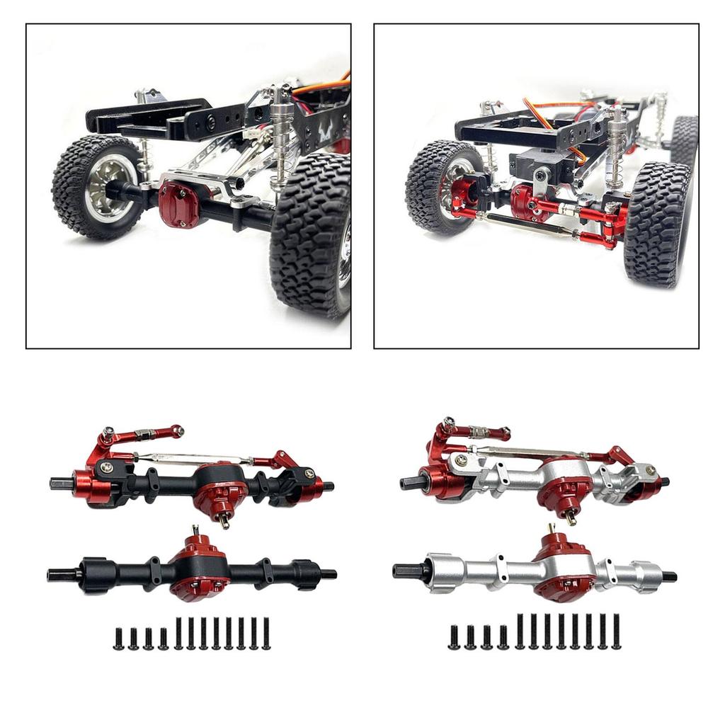 1:12 Scale RC Car Front and Rear Axle Set Replace Parts Steering Cup Bridge Shaft Complete Set for MN78 D90 D91 99S RC DIY Parts