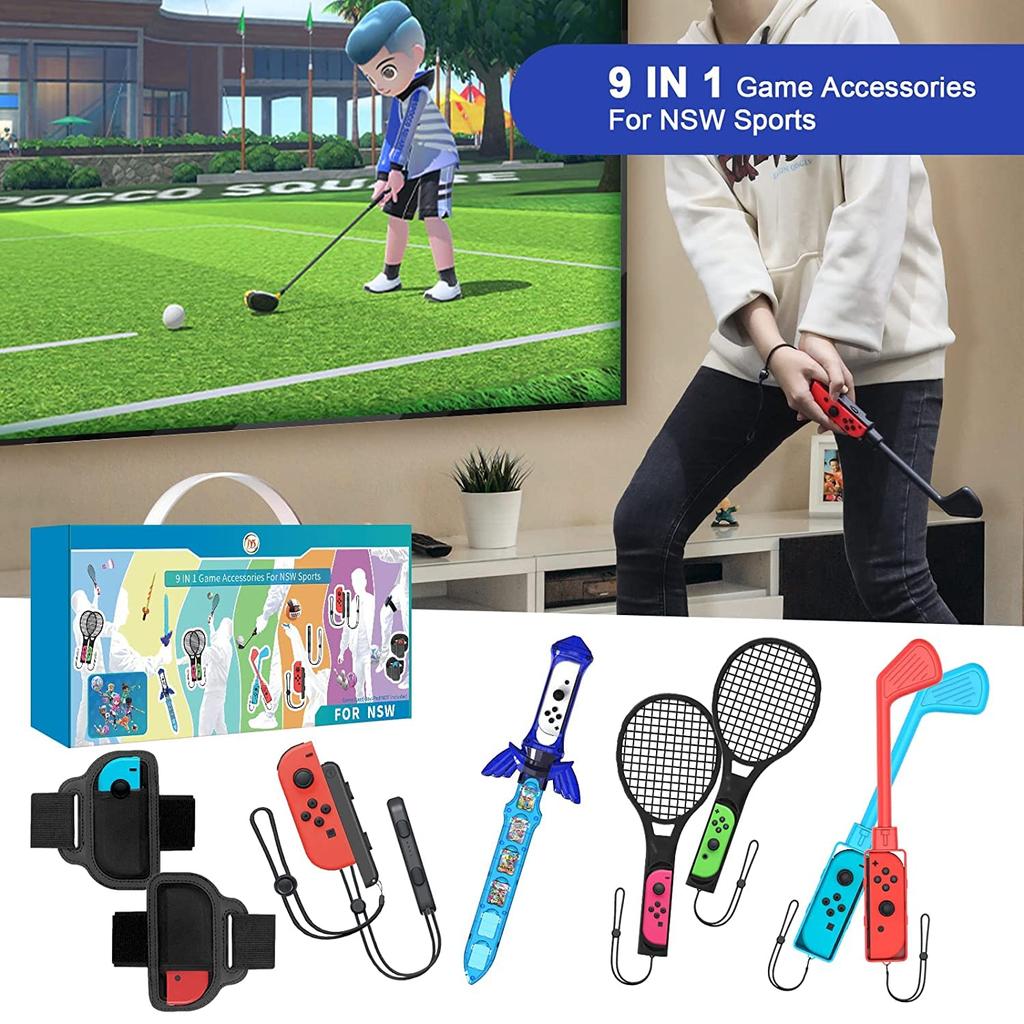 VoSinrly in 1 Nou venit în Switch Sports Pachet de accesorii Switch Compatibil cu jocurile senzoriale Compatibil cu implementarea luptei Immersive
