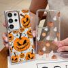 Etui z latarnią dyniową na Halloween do Samsung Galaxy S26 S25 Ultra S24 S23 S22 Plus S21 A16 A17 A26 A36 A37 A54 A55 A56 A57 5G Przezroczyste Miękkie Etui
