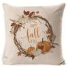 New Autumn Thanksgiving Cushion Cover Home Sofa Decoration Printed Linen Harvest Festival Cushion Cover