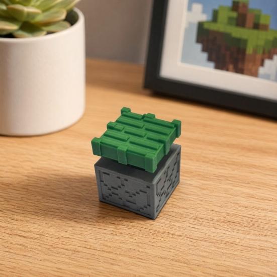 Baizihuahu Pixel Block Model, 3D Printed One-Piece Decompression Toy, Mechanical Pressing Structure Crisp Rebound Stress Relief
