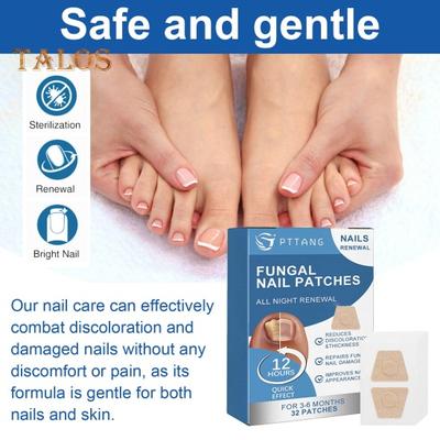 32 Stück Nagelreparaturpflaster, Fußpflaster, weich, atmungsaktiv, verdicktes Nagelpflegepflaster, nicht reizendes Mittel gegen verfärbte und beschädigte Nägel