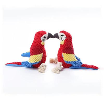 Giocattoli per cani in peluche Interattivi Squeaky Durevoli Riempiti di Cotone Corda Giocattoli per Animali Domestici Cucciolo Pulizia Denti Ricamo Pappagallo Forniture per Animali Domestici