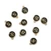 10Pcs 12x2.5mm Alphabet Double Face Charms Pendant Beads for Jewelry DIY Findings