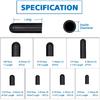 115PCS Nylon Vacuum Connectors, 63 PCS Assorted Vacuum Plugs Hose End Caps Assortment Kit, Black