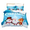 3D Digital Printing Three-Piece Set, Santa Claus 3D Printing Bedding Set