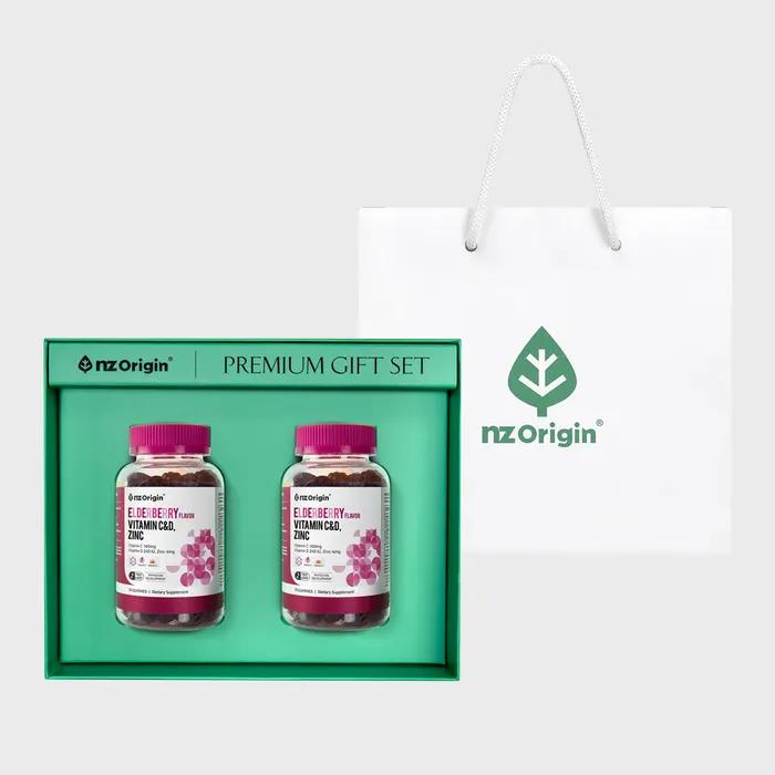 

[Gift Set] Elderberry Flavored Vitamin C&D Zinc (70 Gummies) X 2