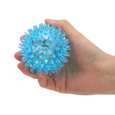 Spiky Ball Hollow Soft Transparent Strength Recovery Exercise Stress Relief Massage Ball for Hand Wrist Massage Finger Ball Practice