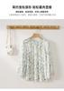 100% mulberry silk printed shirt for women's 2026 spring fashion versatile round neck silk top