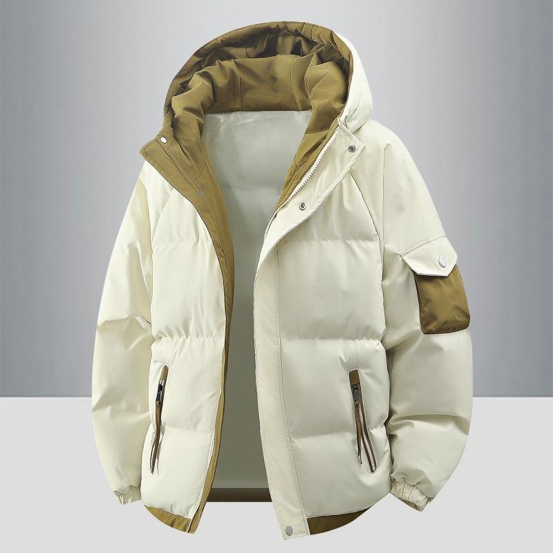 Winter thickened hooded cotton-padded men's jacket warm loose youth flow bread clothes cold-proof cotton-padded jacket