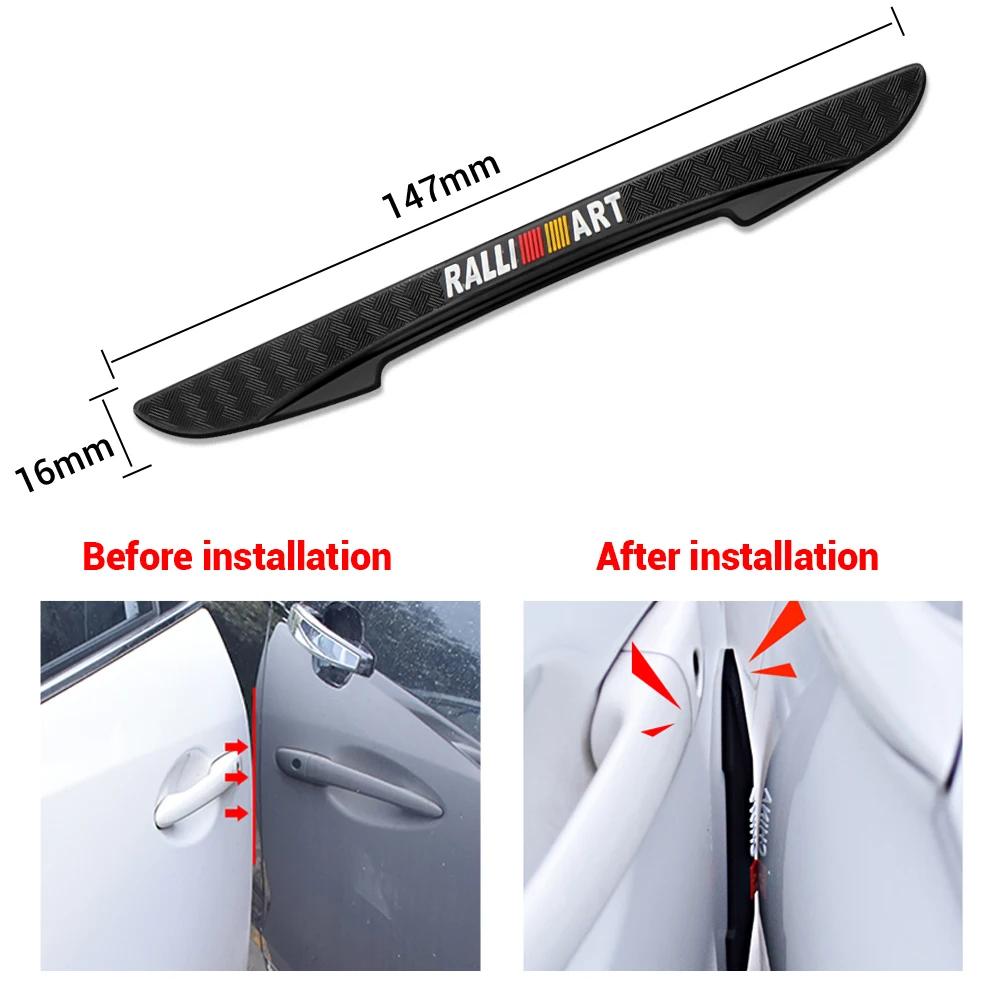 4PCS Car Door Side Edge Anti-Collision Bumper Strip Sticker for Mitsubishi Lancer Outlander ASX Ralliart YG2