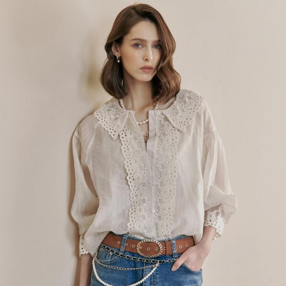 

Maxza Round Collar Eyelet Lace Blouse Ze07qb500nh Beige (part 7)/FREE