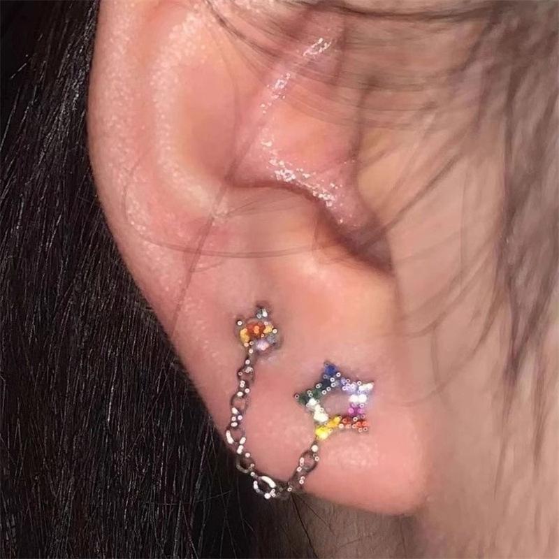 1PC/Set Trendy Pooch Paw Zircon Butterfly Ear Bone Studs; Luxe New Fashion Earring for Women Y2K Jewelry Present