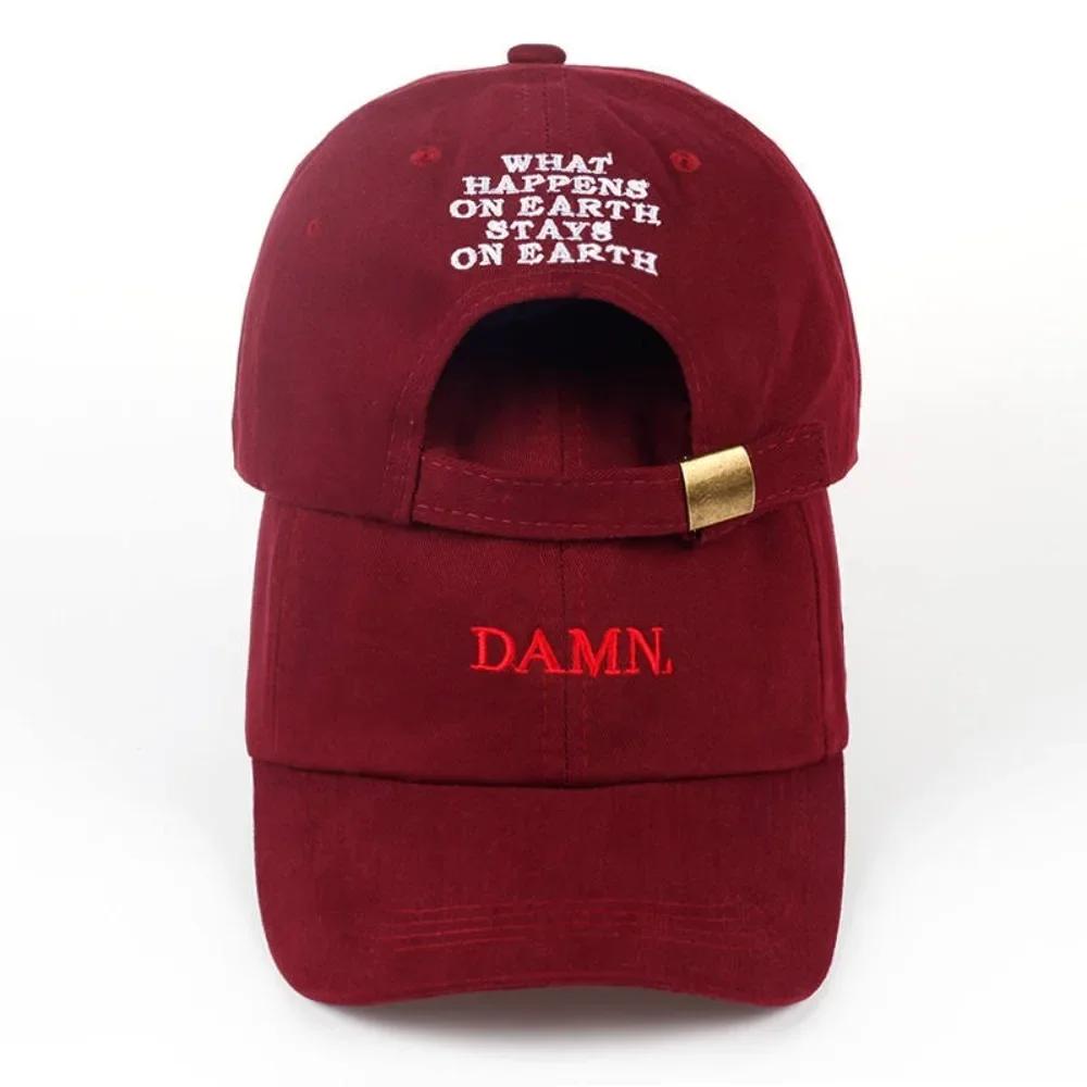 Baseball Caps Comfortable DAMN Embroidered Earth Dad Hat Sunscreen Combed Cotton Hip Hop Cap Baseball Cap  Sunscreen Hip Hop Cap