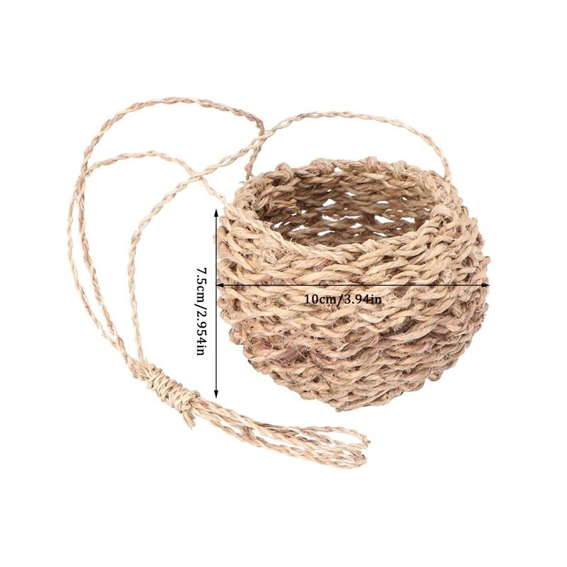 Rope Handwoven Gardening Hanging Basket Storage Basket Rattan Wall Mounted Plant Pot