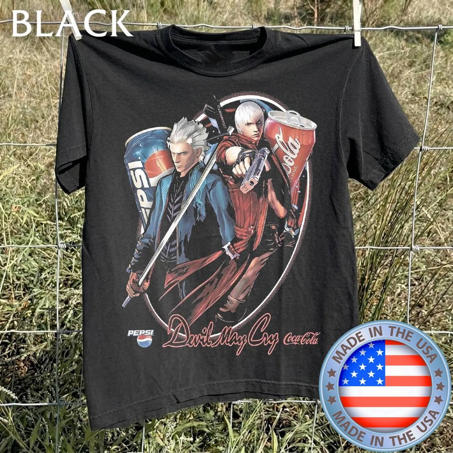 Retro Devil May Cry Shirt, Dante and Vergil Bootleg Graphic Unisex T-Shirt XXXL