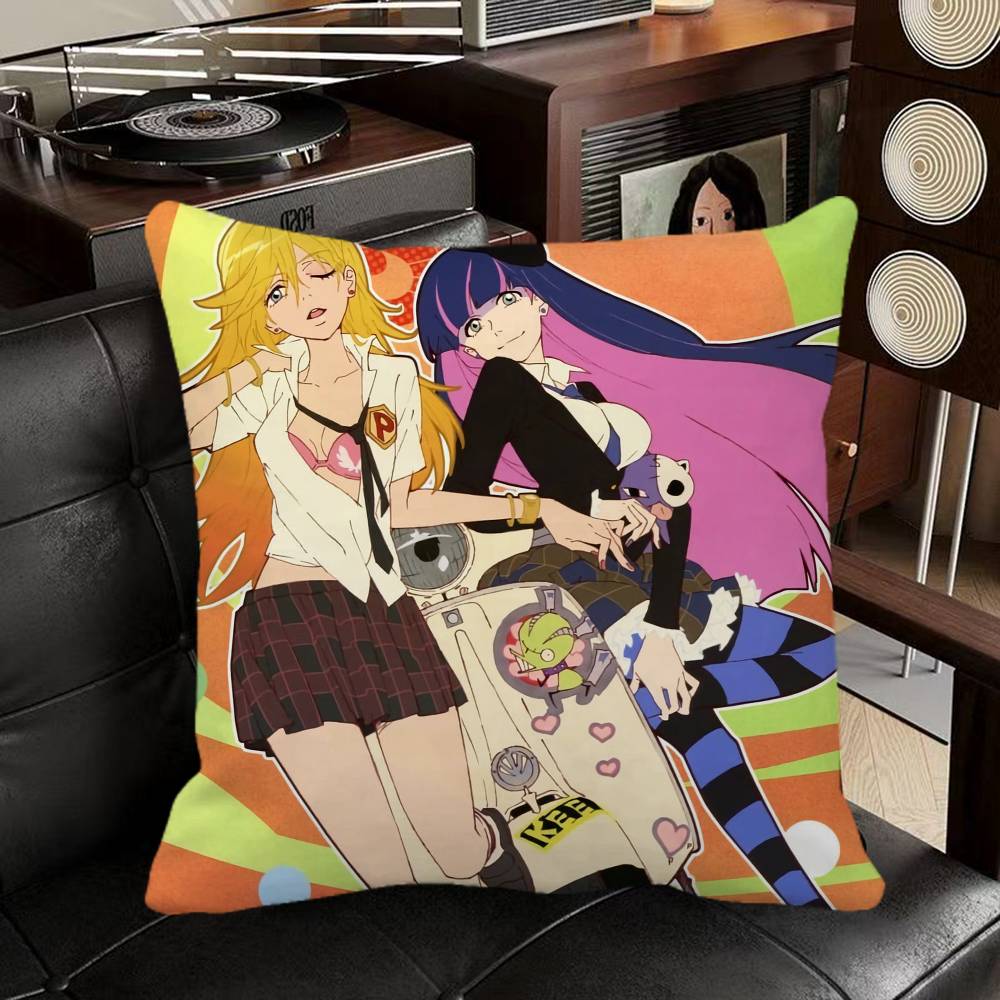 Panty And Stocking With Garterbelt Scanty Anime Pillow Case Square Pillow Bedroom Sofa Leisure Comfort Cushion Car