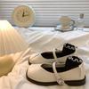 Japanese Mary Jane single shoes women's 2025 summer new fashionable simple and versatile casual flat bottom square beanie shoes