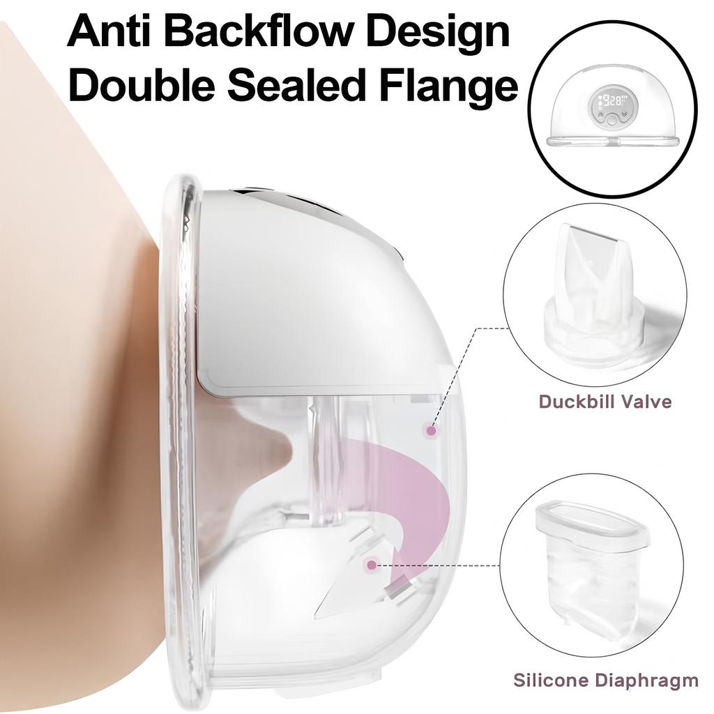 Wearable Wireless Breast Pump Breast Massage Lactagogue New Upgraded Electric Breast Pump Hand Free and BPA-free