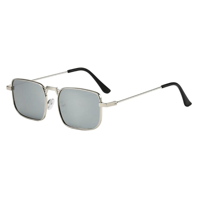 Retro Steamspunk Square Sunglasses Metal Frame Unisex Comfortable Daily Wear Sun Glasses Suitable for Driving Travel