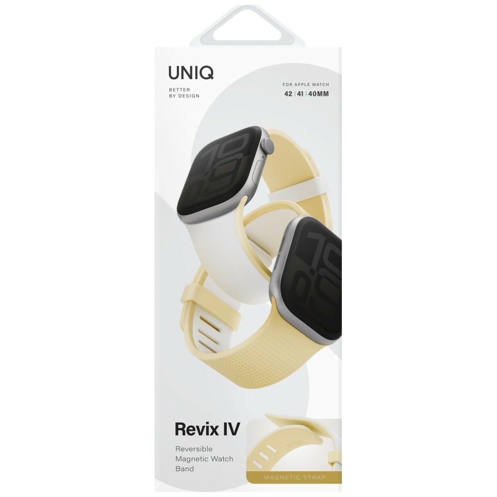 UNIQ Revix IV Premium Strap for Apple Watch 42/41/40mm Edition Reversible Magnetic White-Yellow