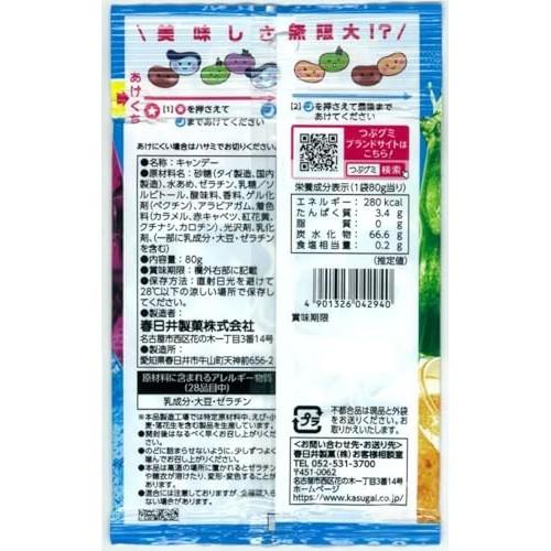 Kasugai Seika Tsubu Gummy Soda 80g x 6 bags