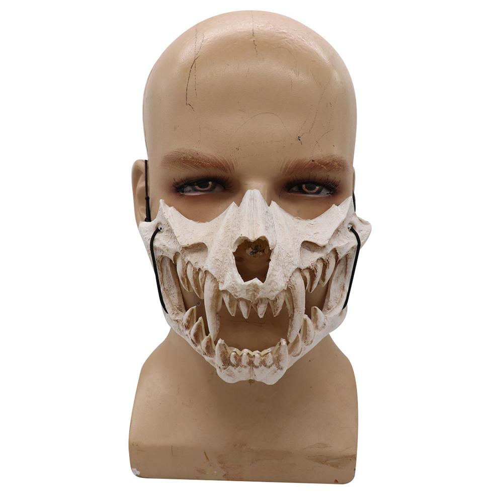 Halloween Latex Maske Skelett Halbmaske Unisex Halloween Tier-Thema Party Cosplay Maske