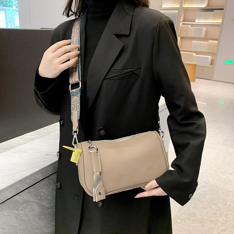 Women Genuine Leather Handbags Cowhide Bag 2026 Spring And Summer New Women's Bag Soft Leather Fashion Versatile Messenger Bag