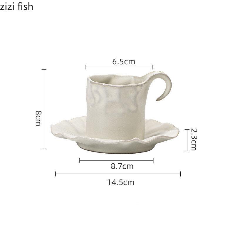 150ml Coffee Cup and Saucer Set Afternoon Tea Cup Ceramic Coffee Mug Milk Cups Tea Mug Water Cups Milk Mugs Home Drinkware Gift